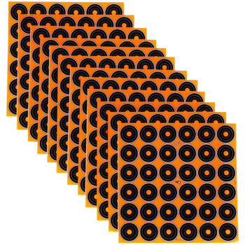 EZ-Aim 15250 Splash Reactive  Self-Adhesive Paper Black/Orange 1" Bullseye 12 Pack