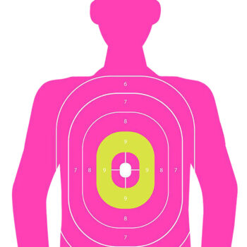 EZ-Aim 15653 In the Pink  Silhouette Paper Works w/Handgun/Shotgun/Airsoft Gun/BB Guns/Pellet Gun Pink 3 Pack