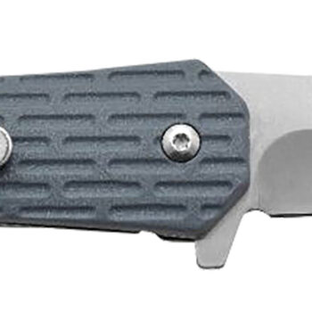 Camillus 19399 Wedge  2.25" Folding Spear Point Plain Silver Carbonitride Titanium 420 Stainless Steel Blade, Blue Textured GFN Handle