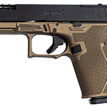 Great Lakes Firearms GL19BRZ Striker  Compact Frame 9mm Luger 15+1 4" Black Nitride Steel Barrel, Black Cerakote Serrated w/Slide Cuts Steel Slide, Bronze Cerakote Polymer Frame & Grip, Ambidextrous