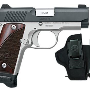 Kimber Mfg.,inc 3300251 Micro 9 RTC 9mm 7+1 3.15" Ramped Barrel Black KimPro II Flared/Lowered Ejection Port Stainless Steel Slide Two Tone Grip