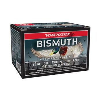 Winchester Bismuth Shotshell 20ga 3" 1oz 1300 fps #4 15/ct