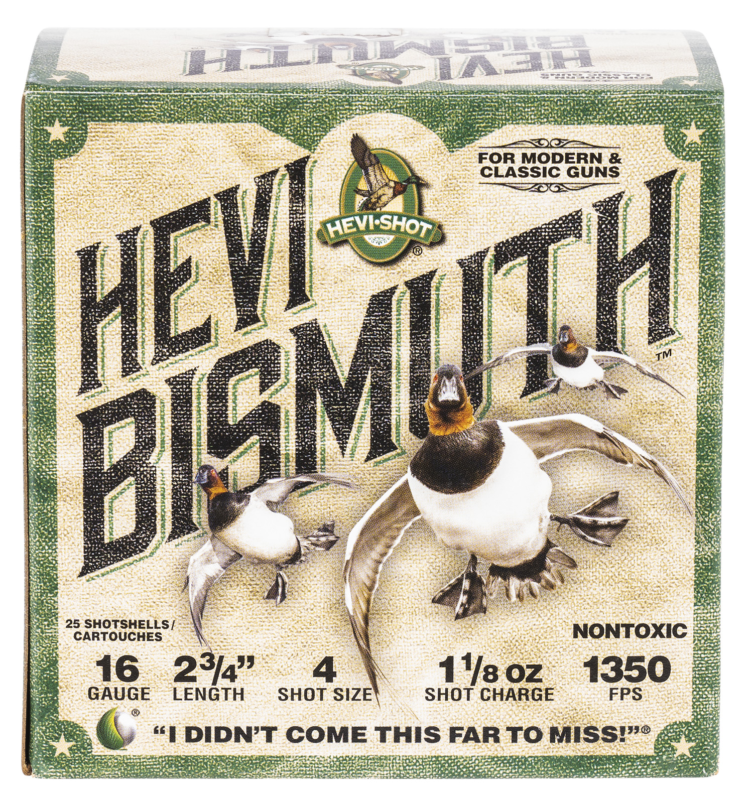 HEVI-Shot HS16704 HEVI-Bismuth 16Gauge 2.75" 1 1/8oz Bismuth 4Shot 25 Per Box/10 Case 3 HEVI-Shot HS16704 HEVI-Bismuth 16Gauge 2.75" 1 1/8oz Bismuth 4Shot 25 Per Box/10 Case