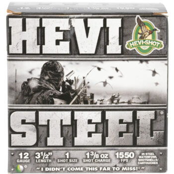 HEVI-Shot HS65001 HEVI-Steel  12Gauge 3.50" 1 3/8oz 1Shot 25 Per Box/10 Case