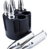 Caliber Gourmet CBG1046B Caliber Gourmet Bullet Chillers Silver Stainless Steel Pistol Cylinder/Bullets 1 142301