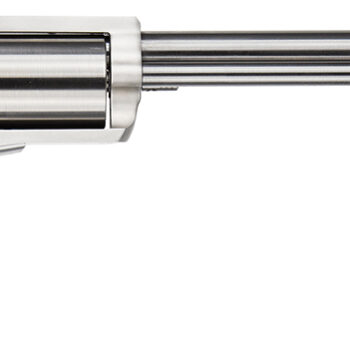 Magnum Research BFR4570 BFR Long Cylinder Large Frame 45-70 Gov 5 Shot, 10" Brushed Stainless Steel Barrel, Cylinder & Frame, Black Rubber Grip, Exposed Hammer