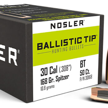 Nosler Ballistic Tip 30 Cal 168gr Spitzer 50/Box