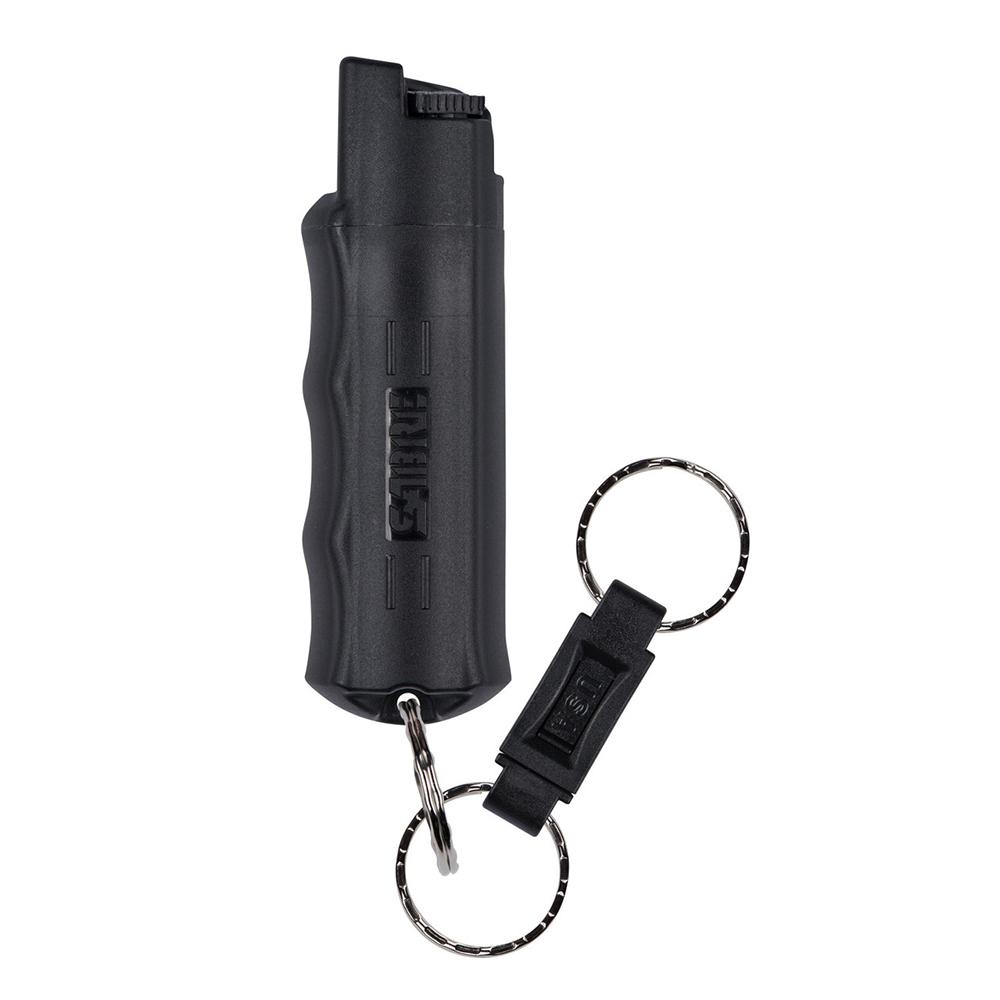 Sabre Pepper Spray with Quick Release Key Ring Black Clamshell 3 Sabre Pepper Spray with Quick Release Key Ring Black Clamshell