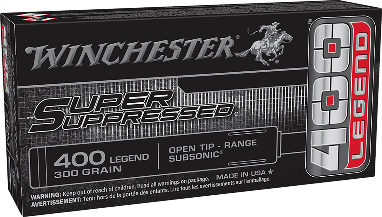 Winchester Ammo SUP400 Super Suppressed 400Legend 300gr Open Tip 20 Per Box/10 Case 3 Winchester Ammo SUP400 Super Suppressed 400Legend 300gr Open Tip 20 Per Box/10 Case