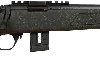 Bergara Rifles BMR009 BMR X Steel 22 WMR 10+1 18" Blued Heavy Threaded Barrel, Blued Picatinny Rail Receiver, Adj LOP Green w/Black Webbing Synthetic Stock