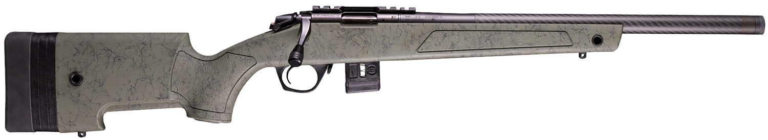 Bergara Rifles BMR010 BMR X Carbon Fiber 22 WMR 10+1 18" Black Carbon Fiber Threaded Barrel, Black Cerakote Picatinny Rail Receiver, Adj LOP Black w/Green Webbing Synthetic Stock 3 Bergara Rifles BMR010 BMR X Carbon Fiber 22 WMR 10+1 18" Black Carbon Fiber Threaded Barrel, Black Cerakote Picatinny Rail Receiver, Adj LOP Black w/Green Webbing Synthetic Stock