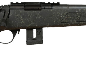 Bergara Rifles BMR011 BMR X Steel 17 HMR 10+1 18" Blued Heavy Threaded Barrel, Blued Picatinny Rail Receiver, Adj LOP Green w/Black Webbing Synthetic Stock