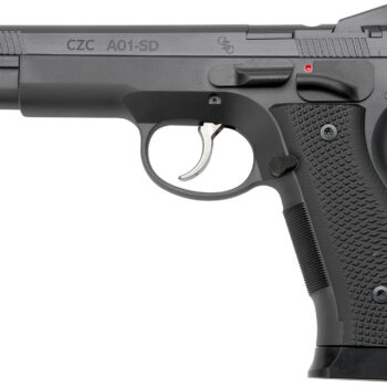 Cz Custom Shop 96333 A01-SD  9mm Luger 19+1 5" Match Grade Bull Barrel, Black Optic Cut/Serrated Steel Slide, Black Polycoat Steel Frame w/Beavertail, Black G10 Grip, Short Dustcover