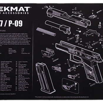 TekMat TEKR17CZP07 CZ P-07/P-09 Cleaning Mat Black/White Rubber 11" x 17"