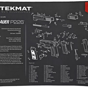 TekMat TEKR20SIGP226 Sig Sauer P226 Ultra 20 Cleaning Mat Black/White Rubber 15" x 20"