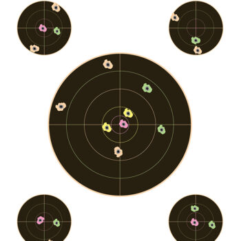 Champion Targets 45827 VisiColor  Self-Adhesive Paper Multi-Color 5" Bullseye 10 Pack