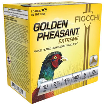 Fiocchi 12GPX6 Golden Pheasant Extrema 12Gauge 2.75" 1 3/8oz 6Shot 25 Per Box/10 Case