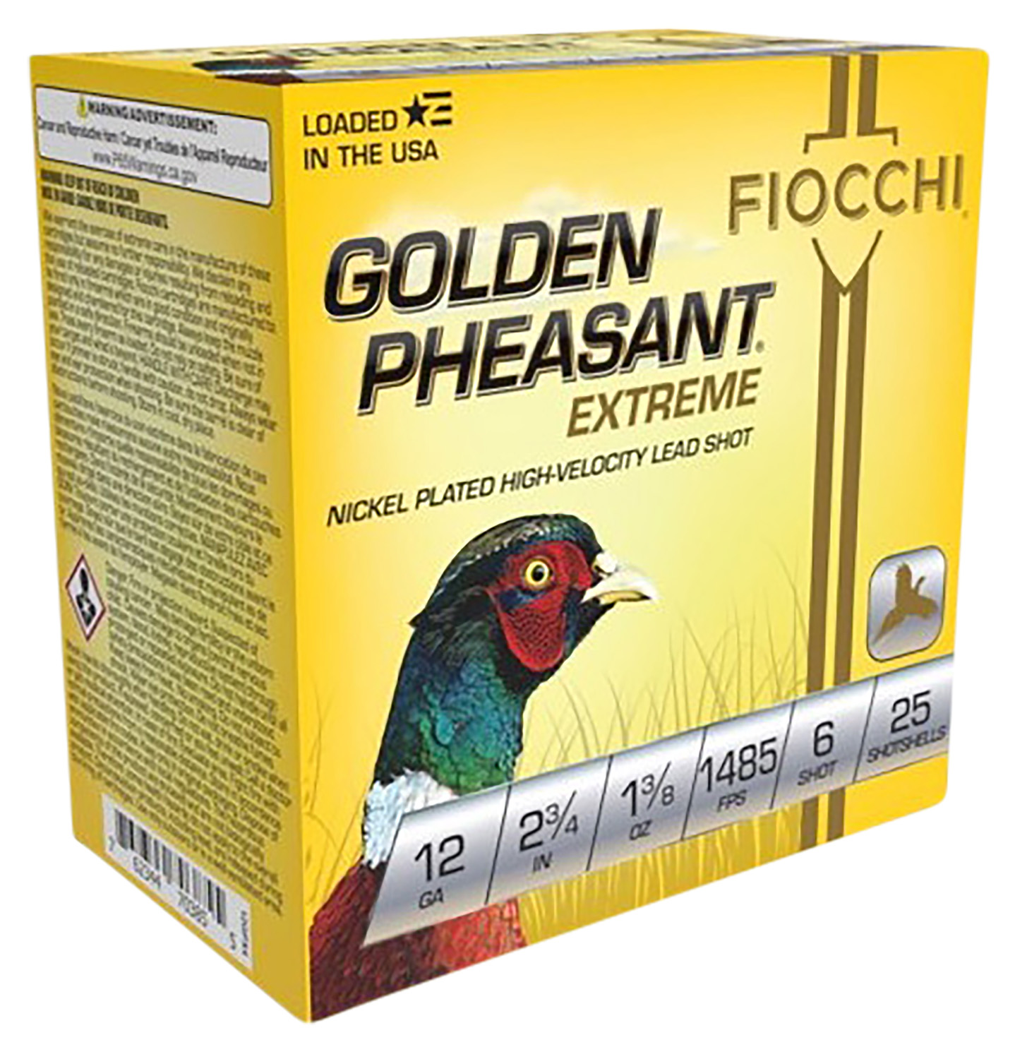 Fiocchi 12GPX6 Golden Pheasant Extrema 12Gauge 2.75" 1 3/8oz 6Shot 25 Per Box/10 Case 3 Fiocchi 12GPX6 Golden Pheasant Extrema 12Gauge 2.75" 1 3/8oz 6Shot 25 Per Box/10 Case