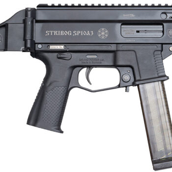 Grand Power 197892004848 SP10A3 Stribog 10mm Auto 20+1 8" Black Threaded Barrel, Black Aluminum Picatinny Rail Receiver, Black Polymer SB Tactical Brace, Black Polymer Grip, Thread Protector