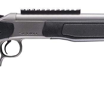 CVA CR4444S Scout Takedown 44 Mag 1rd 20" Stainless Fluted Threaded Barrel, Stainless Steel Receiver w/Picatinny Rail, Adj Comb & LOP Black Synthetic Stock