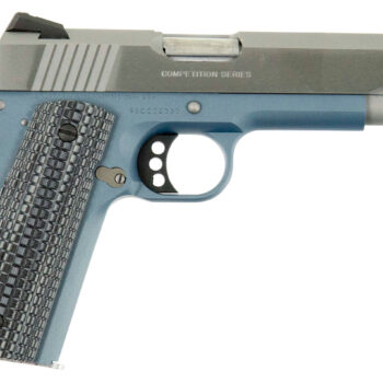 Colt Mfg O1072CCSBT 1911 Competition 9mm Luger Caliber with 5" National Match Barrel, 9+1 Capacity, Blue Titanium Finish Frame, Serrated Stainless Steel Slide, Gray G10 Grip & 70 Series Firing System