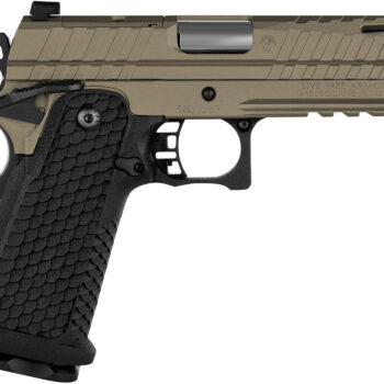 Live Free Armory LFAPF712086 Apollo 11  9mm 17+1 4.15" 416 Stainless Steel Slide Elite Flat Dark Earth Cerakote Black Polymer Grip