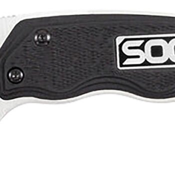 S.O.G SOG-GB1001-C Gambit  2.58" Fixed Sheepsfoot Plain Satin Polished 7Cr17MoV SS Blade Black GRN Handle Includes Sheath