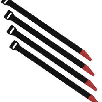 Magpul MAG1442-BLK DAKA Gear Straps Black/Red 12" Long 4 Pack