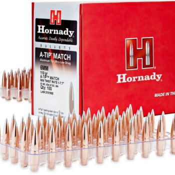 Hornady 245312   6mm .243 110gr A-Tip Match 500 Per Box/6 Case