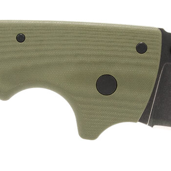 Cold Steel CSFL50MAX 5-Max  5" Folding Drop Point Plain Black Stonewashed S35VN Blade, 7.13" OD Green Textured G10 Handle