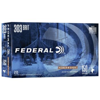 FEDERAL POWER SHOK AMO 303 BRITISH 150GR HSSP 20RD (BOX CASE)