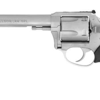 Char Bulldog 44Spl 6" SS/Adj Sights 5rd