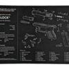 TEKMAT PISTOL MAT FOR GLK 42/43 BLK 2 TEKR17 GLOCK 42 43 1