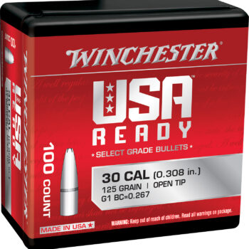 Winchester Ammo WBR30125 Centerfire Rifle  308Win 125gr Open Tip 100 Per Box/10 Case