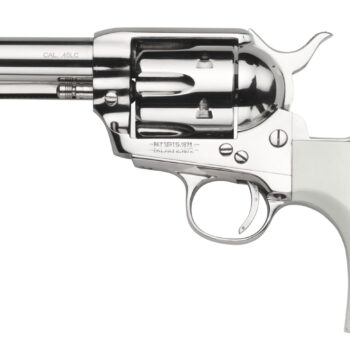 Taylors & Company 200073 1873 Cattleman 357 Mag Caliber with 3.50" Barrel, 6rd Capacity Cylinder, Overall Nickel-Plated Finish Steel & Ivory Birdshead Synthetic Grip