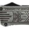 CobraTec Knives LSWCTK1LTNS CTK-1 Large 3.75" OTF Tanto Plain D2 Steel Blade/Stonewashed Aluminum Handle Features Glass Breaker Includes Pocket Clip 2 123149