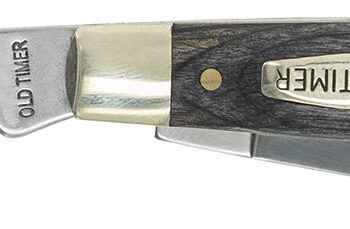 Old Timer 1149100 Heritage Series Middleman 340T 2" 1.70" 2.40" Folding Clip Point/Pen/Sheepsfoot D2 Steel Blade, 3.70" Gray Wood Laminate Handle