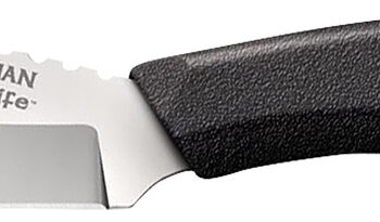 Cold Steel CS20CBL Canadian Belt 4" Fixed Drop Point Plain Cryo Quenched 4116 SS Blade, 4.50" Black Textured Polypropylene Handle