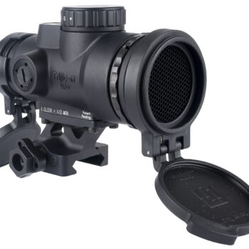 Trijicon 2200355 MRO SD Patrol Black 1x 25mm 2 MOA Red Dot Reticle Full Co-Witness Quick Release Mount W/ Q-LOC Technology