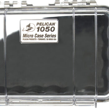 Pelican 1050025100 Micro Case  Black/Clear Polycarbonate 7.99" Long