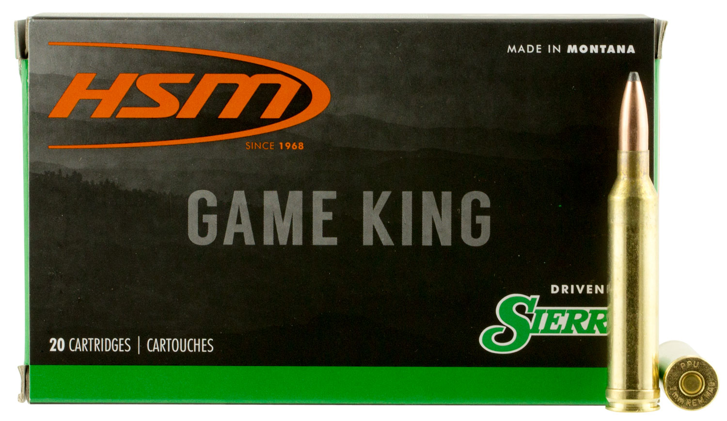 HSM 7MMMAG6N Game King 7mm Rem Mag 160 gr Sierra GameKing Spitzer Boat Tail 20 Per Box/ 20 Case 3 HSM 7MMMAG6N Game King 7mm Rem Mag 160 gr Sierra GameKing Spitzer Boat Tail 20 Per Box/ 20 Case