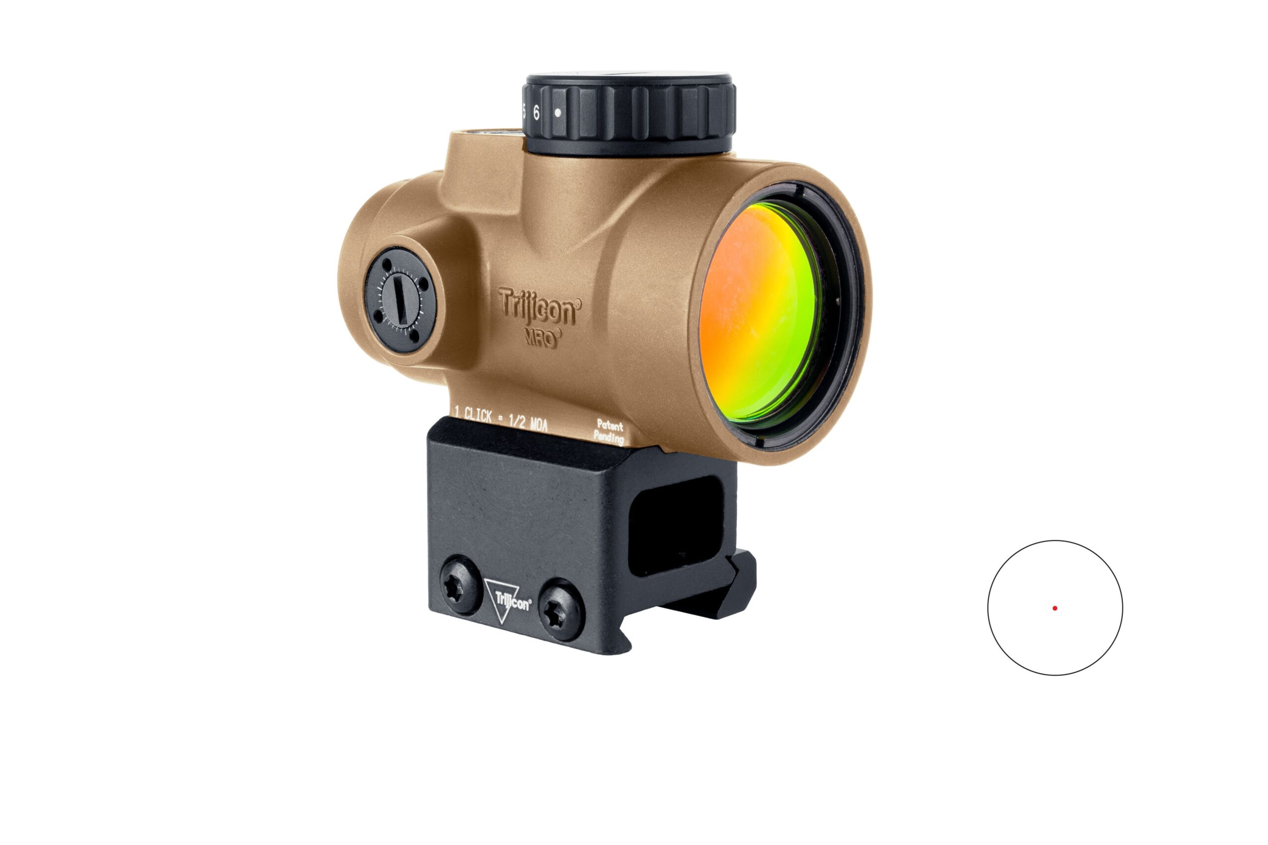 TRIJICON MRO SD 1X25 2MOA COYOTE MID MT 3 TRIJICON MRO SD 1X25 2MOA COYOTE MID MT