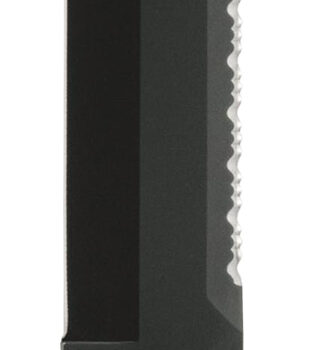 Ka-Bar 2211 Big Brother  9.38" Fixed Top Serrated/Bottom Straight Plain Black 1095 Cro-Van Blade, Black Kraton G Handle, Includes Sheath