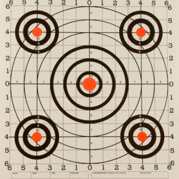 Champion Targets 45726 Score Keeper  Bullseye Paper Hanging 100 yds Pistol/Rifle 14" x 18" Multi-Color 12 PK