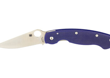 SPYDERCO MILITARY MODEL G-10 BLUE