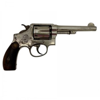 egunco 34 SMITH & WESSON REVOLVER 1905 M&P .38 SPECIAL NICKEL 5 INCH 5 SCREW