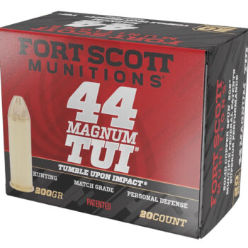 Fort Scott Munitions 44MAG200SCV Tumble Upon Impact (TUI)  44RemMag 200gr Solid Copper Spun 20 Per Box/25 Case