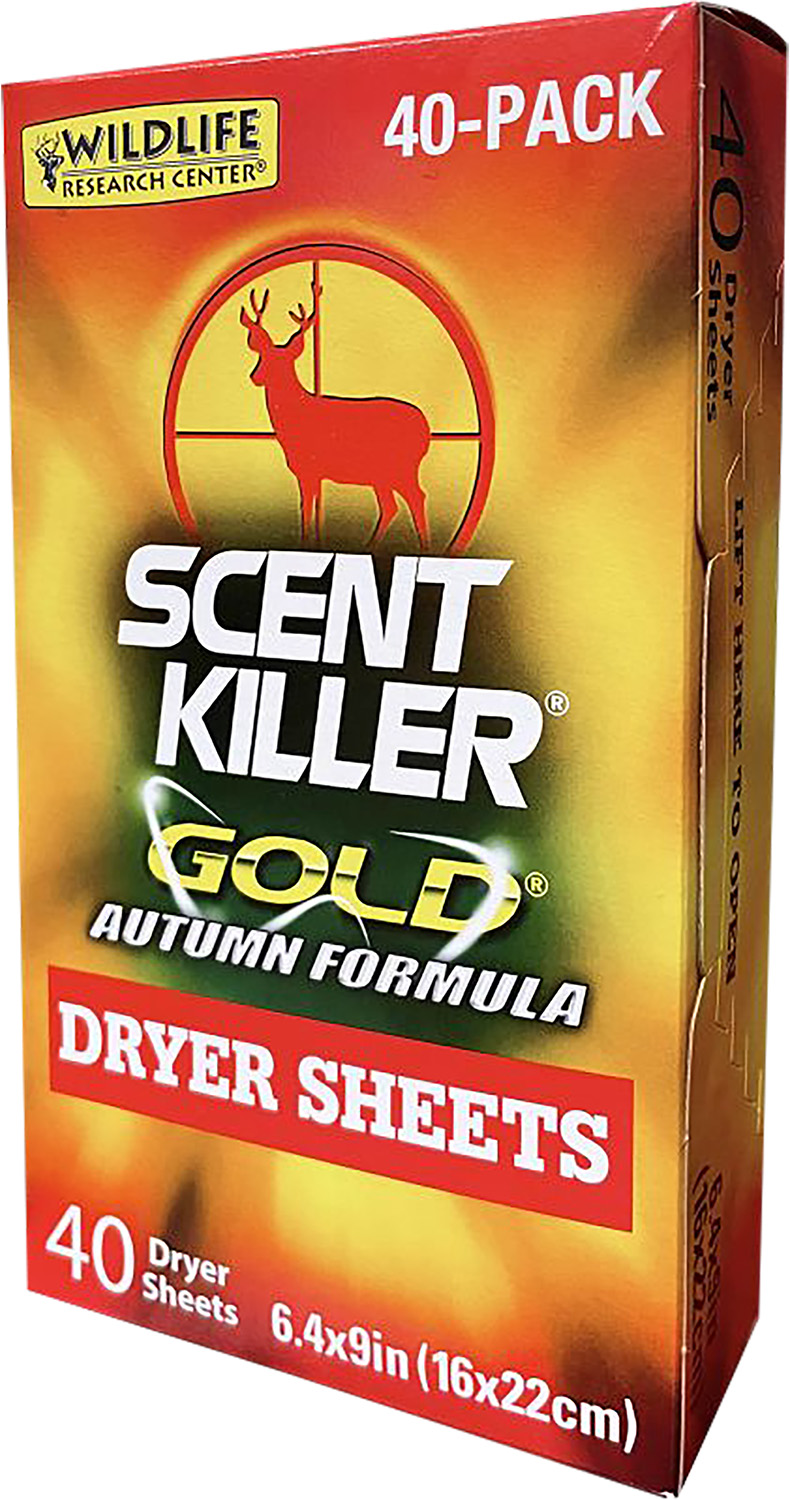 Wildlife Research 1283 Scent Killer Gold Autumn Dryer Sheets Odor Eliminator 40 Pack 3 Wildlife Research 1283 Scent Killer Gold Autumn Dryer Sheets Odor Eliminator 40 Pack