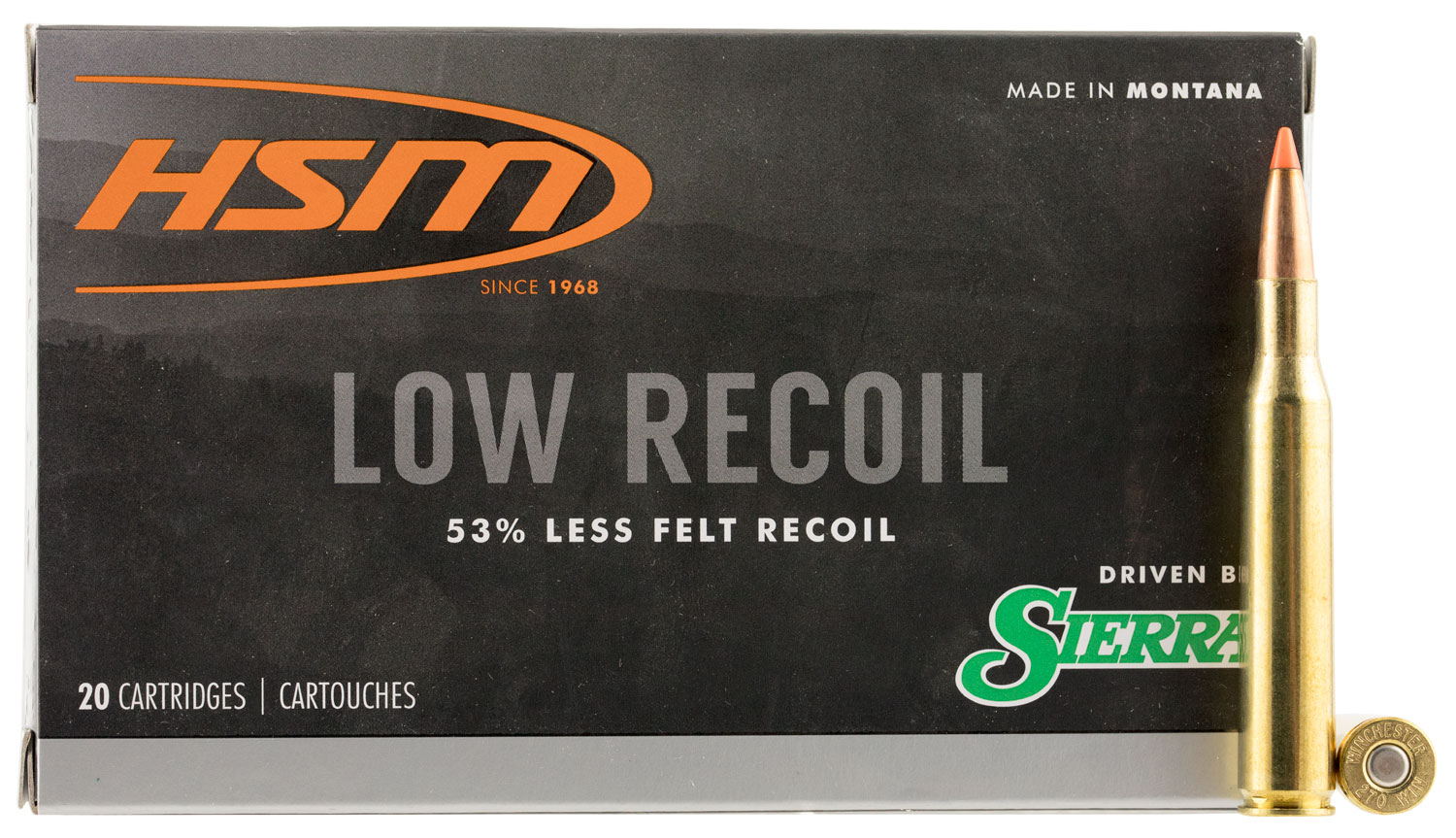 HSM 27014N Low Recoil 270 Win 130 gr Orange Polymer Tip 20 Per Box/ 20 Case 3 HSM 27014N Low Recoil 270 Win 130 gr Orange Polymer Tip 20 Per Box/ 20 Case