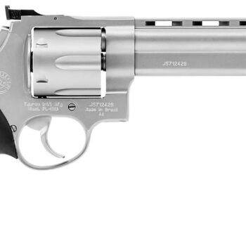 Taurus 2440069 44  44 Rem Mag 6rd 6.50" Ported Barrel, Overall Matte Finish Stainless Steel, Finger Grooved Black Rubber Grip & Adjustable Rear Sight